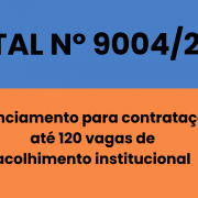 Banner nas cores azul e laranja com descri&ccedil;&atilde;o sobre o EDITAL N&ordm; 9004/2026